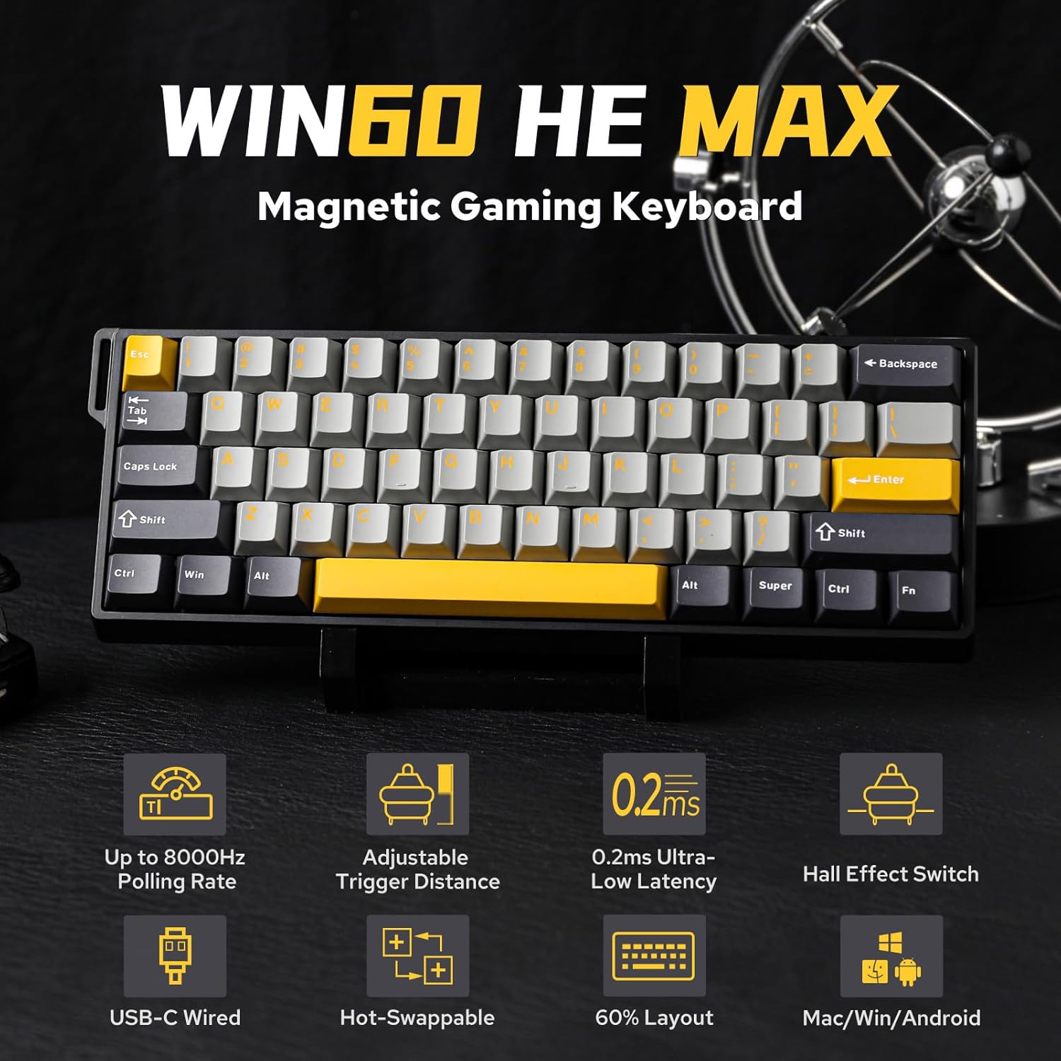 AULA WIN60 HE 60% Max Pro Magn - Gaming Keyboard Hot Swappable recensie en prijs