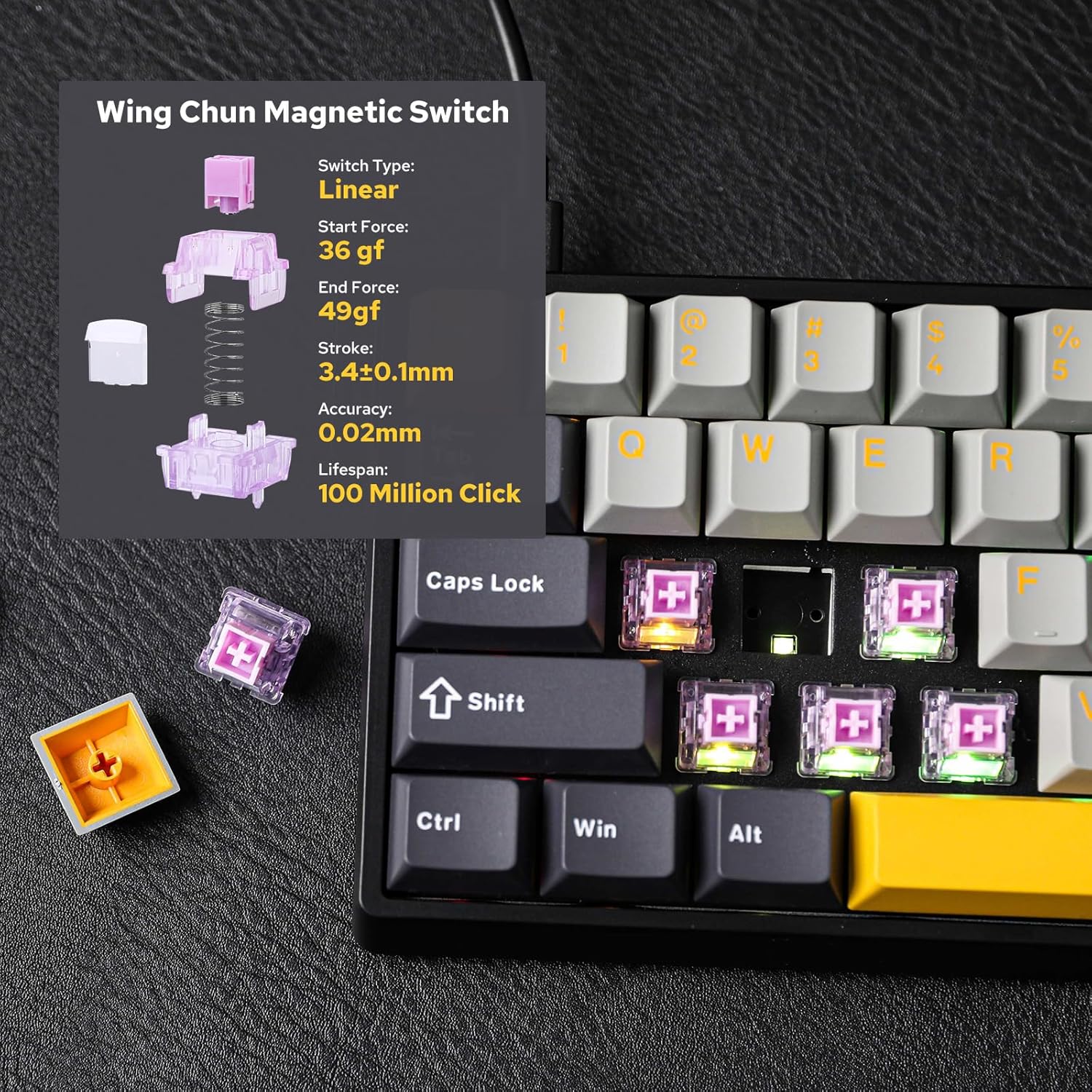 AULA WIN60 HE 60% Max Pro Magn - Gaming Keyboard Hot Swappable recensie en prijs