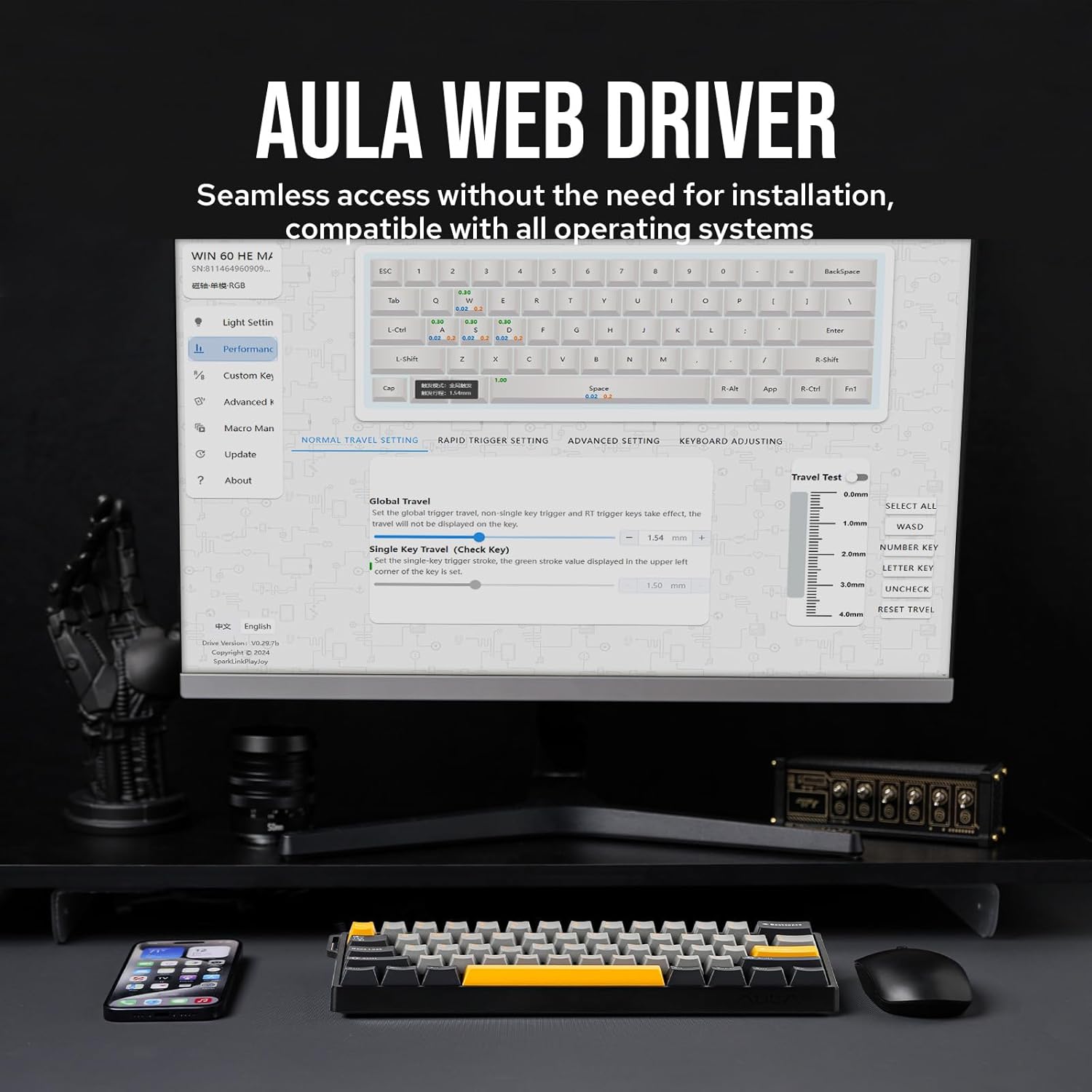 AULA WIN60 HE 60% Max Pro Magn - Gaming Keyboard Hot Swappable recensie en prijs